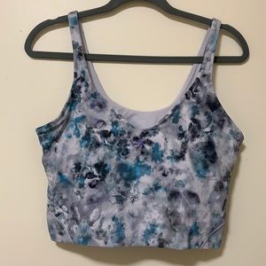 Lululemon Align Tank Size 12 Floral Blue Print
